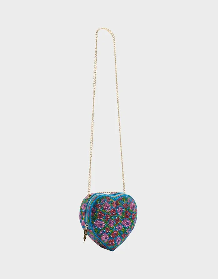 Betsey Johnson Women STONE HEART CONVERTIBLE BAG BLUE Blue Betsey Johnson Women STONE HEART CONVERTIBLE BAG BLUE Blue