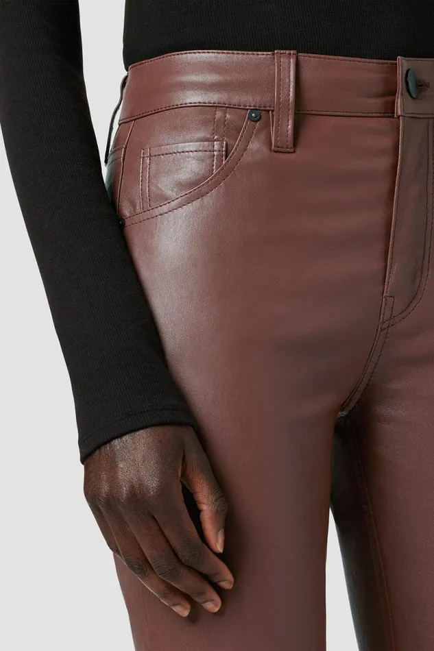 Bootcut Women Hudson Jeans Barbara HighRise Baby Bootcut Leather Pant Cinnamon Bootcut Women Hudson Jeans Barbara HighRise Baby Bootcut Leather Pant Cinnamon