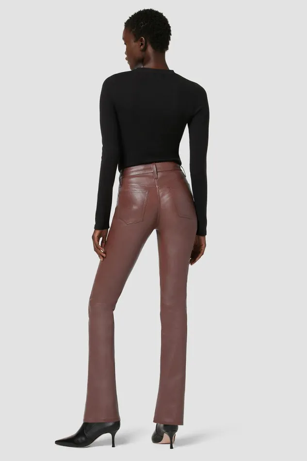Bootcut Women Hudson Jeans Barbara HighRise Baby Bootcut Leather Pant Cinnamon Bootcut Women Hudson Jeans Barbara HighRise Baby Bootcut Leather Pant Cinnamon