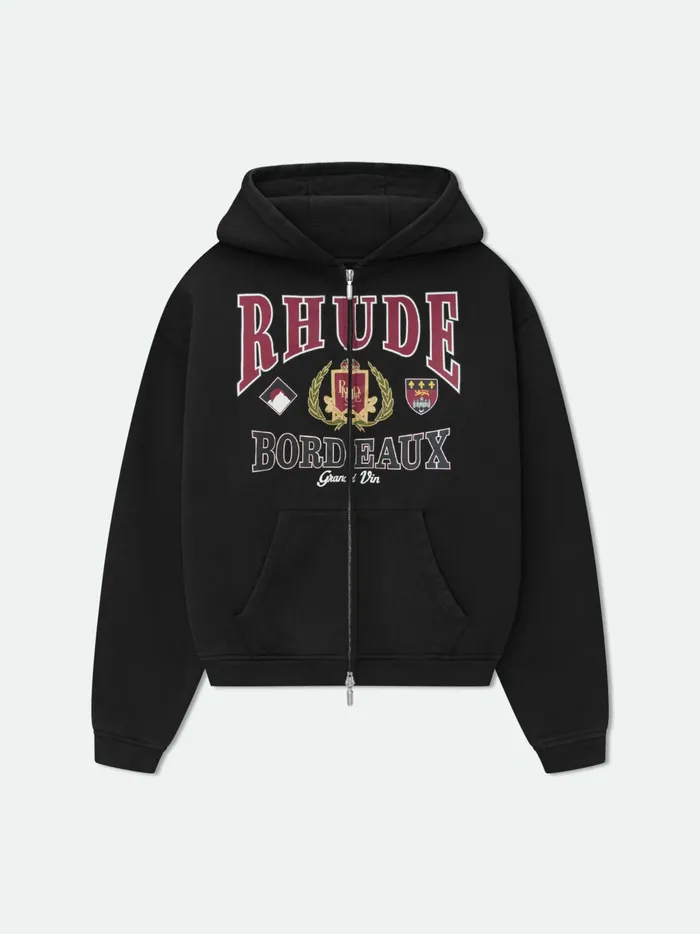 BORDEAUX GRAND VIN ZIPUP HOODIE Men Rhude Sweatshirts