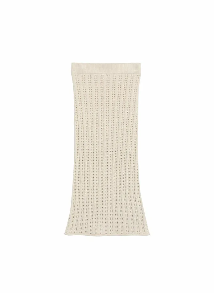 Bottoms Women ALC Aurora Crochet Midi Skirt Parchment Bottoms Women ALC Aurora Crochet Midi Skirt Parchment