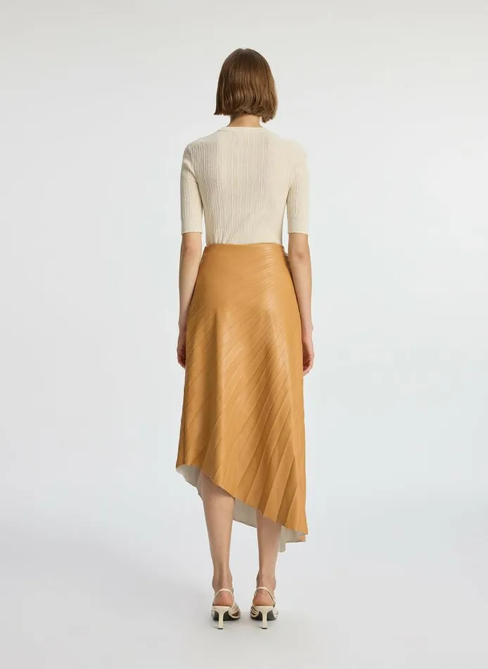 Bottoms Women ALC Tracy Vegan Leather Skirt Biscuit Bottoms Women ALC Tracy Vegan Leather Skirt Biscuit