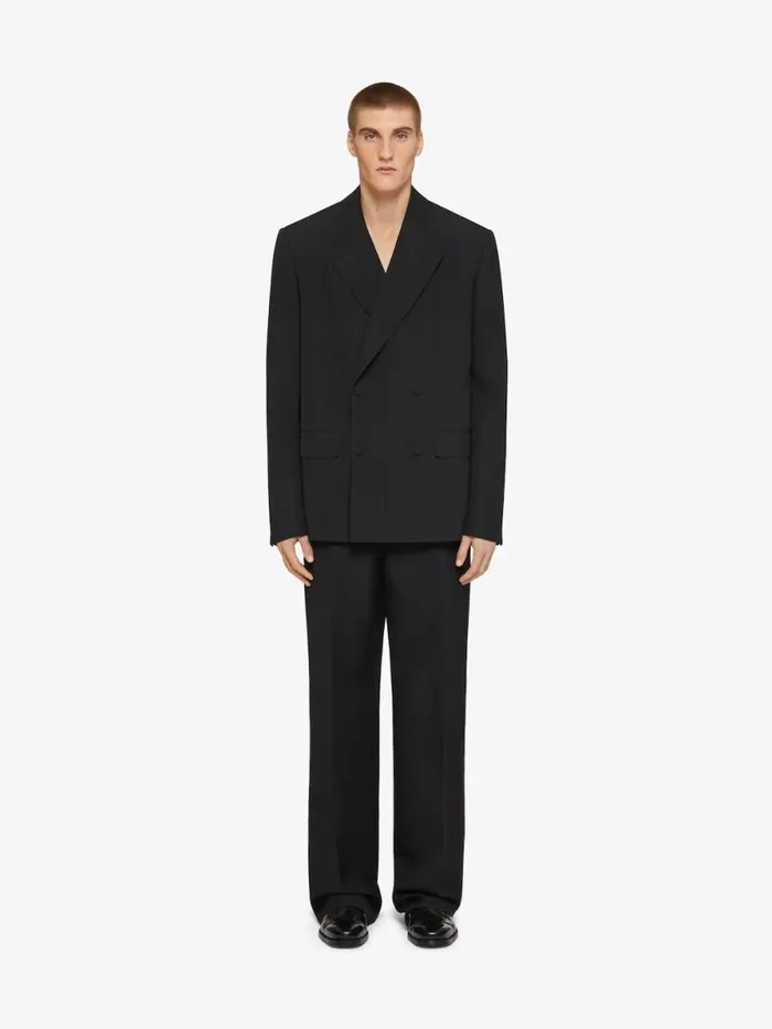 Boxy Fit Jacket In Wool Black Men Givenchy Coats and Jackets