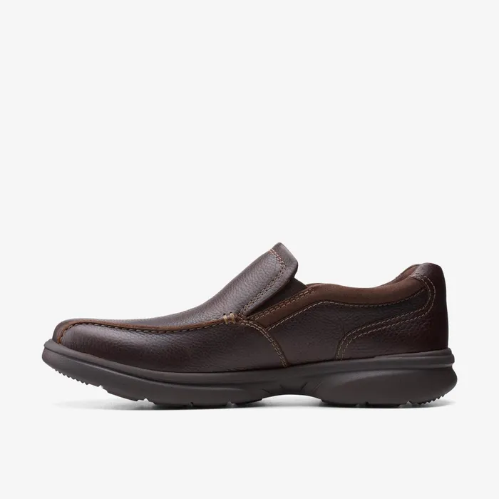 Bradley Step Dark Brown Tumbled Men Clarks Casual Dress Shoes