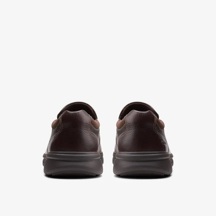 Bradley Step Dark Brown Tumbled Men Clarks Casual Dress Shoes