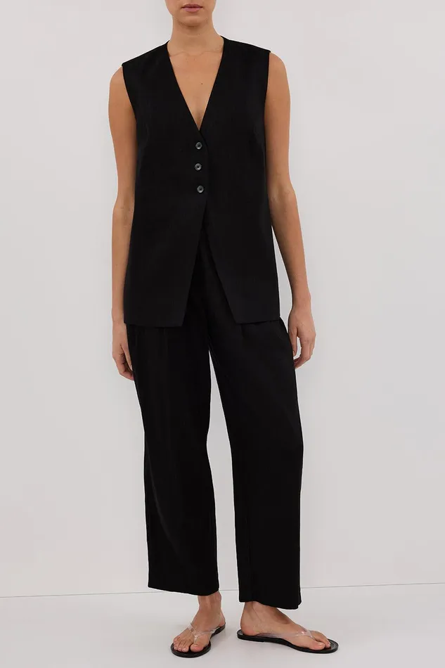 BRAX BLACK TAPERED PANT Women DISSH Pants