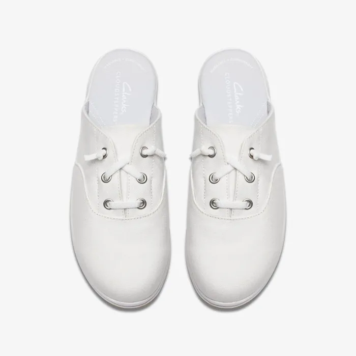 Breeze Clara White Women Clarks SlipOns