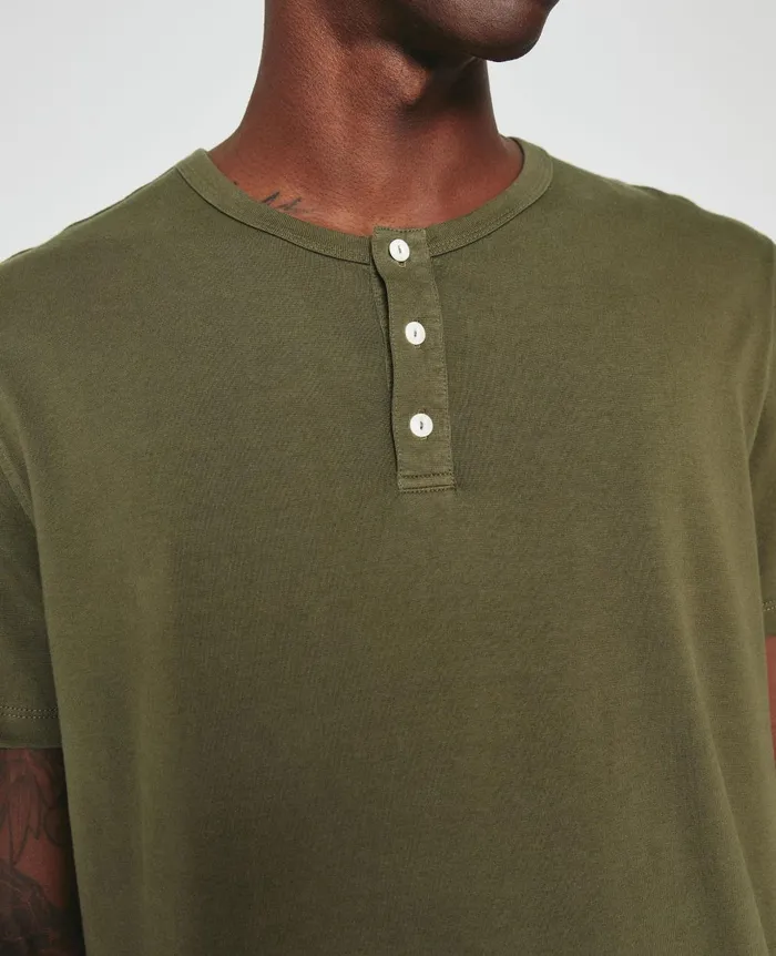 Bryce Short Sleeve Henley Shady Moss Men AG Jeans Tees Bryce Short Sleeve Henley Shady Moss Men AG Jeans Tees