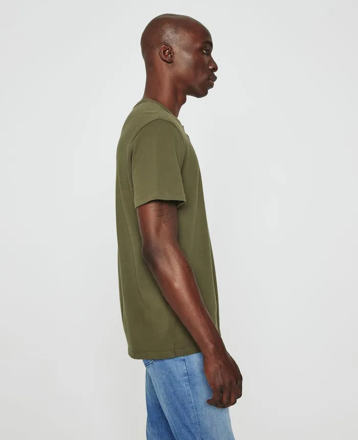 Bryce Short Sleeve Henley Shady Moss Men AG Jeans Tees Bryce Short Sleeve Henley Shady Moss Men AG Jeans Tees