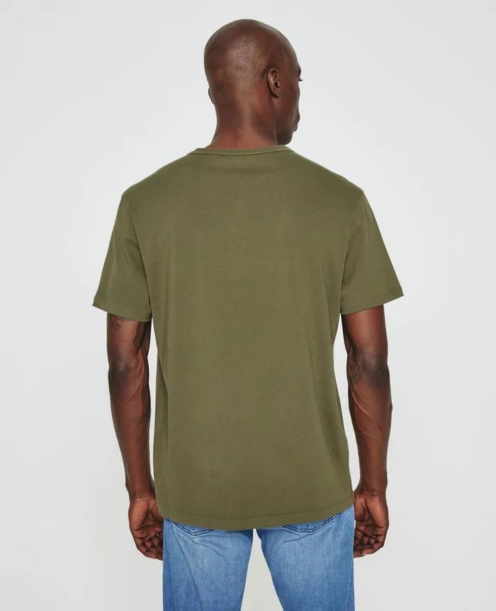 Bryce Short Sleeve Henley Shady Moss Men AG Jeans Tees Bryce Short Sleeve Henley Shady Moss Men AG Jeans Tees