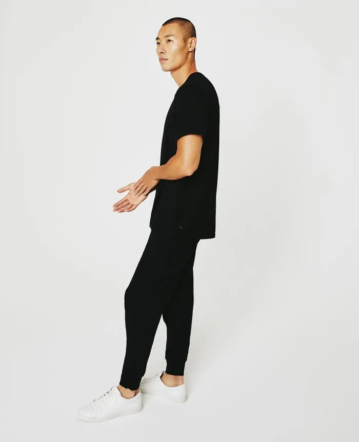 Bryce Short Sleeve Henley True Black Men AG Jeans Tees Bryce Short Sleeve Henley True Black Men AG Jeans Tees