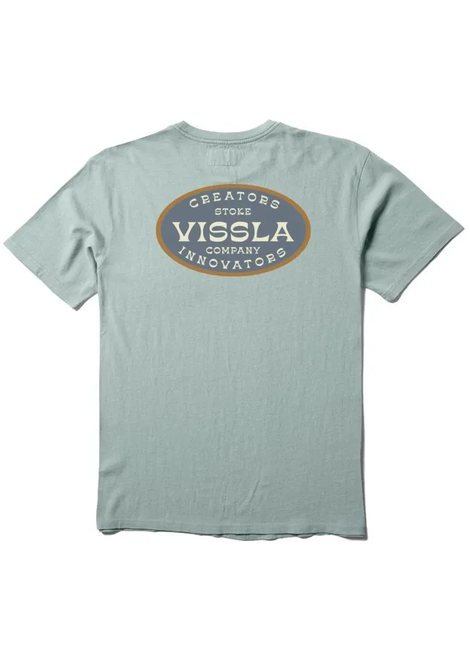 Buckled Ss Pkt Tee Agave Men Vissla Tees