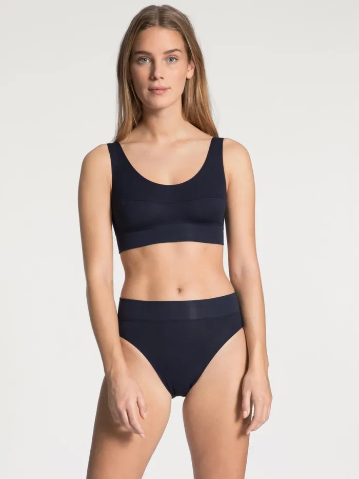 CALIDA Bottoms Women Brief With Soft Waistband In Double Pack High Waist Dark Lapis Blue CALIDA Bottoms Women Brief With Soft Waistband In Double Pack High Waist Dark Lapis Blue