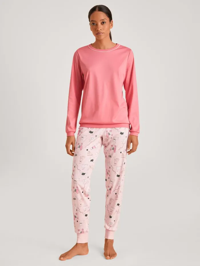 CALIDA Pyjamas Women Pyjama With Cuff Strawberry Ice