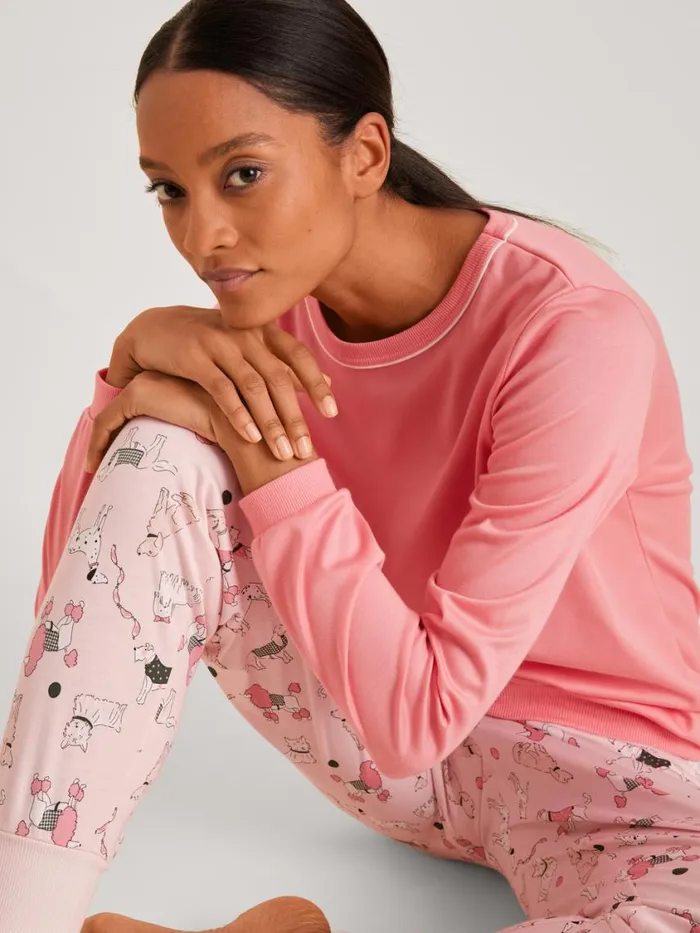 CALIDA Pyjamas Women Pyjama With Cuff Strawberry Ice