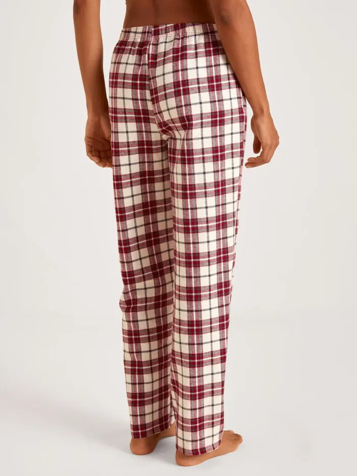 CALIDA Warming Nightwear Women Flannel Trousers Charm Cream