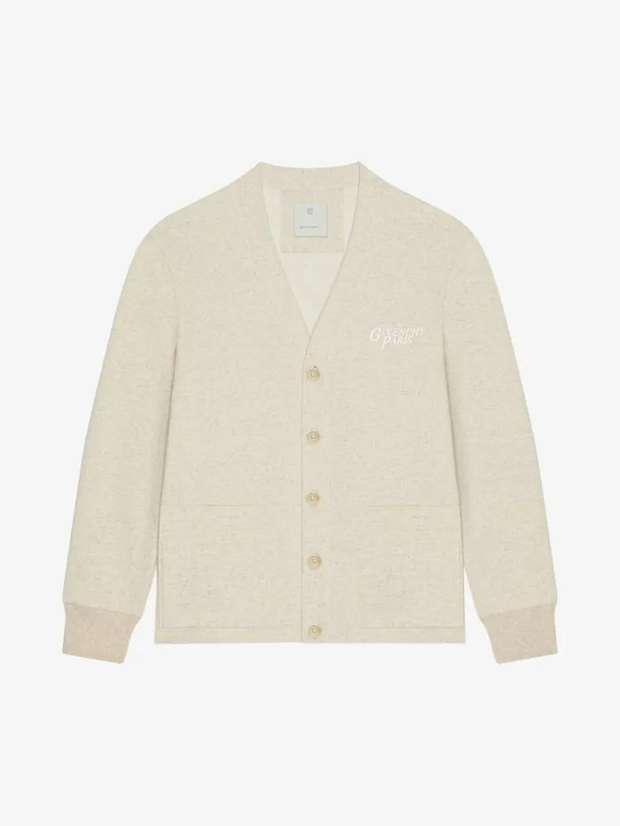 Cardigan In Felpa Natural Men Givenchy Sweatshirts and Hoodies