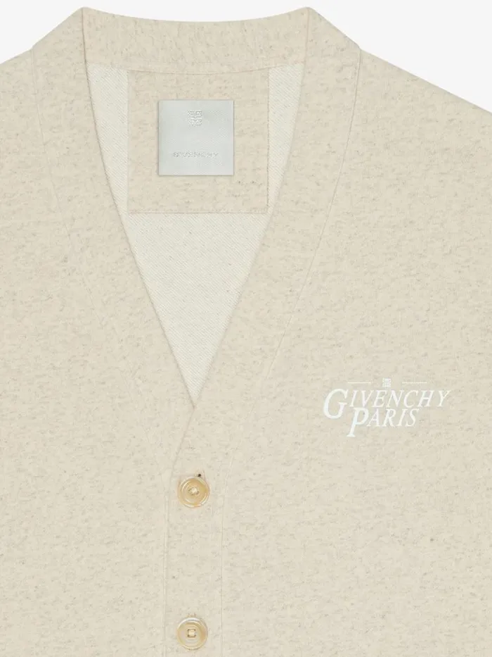 Cardigan In Felpa Natural Men Givenchy Sweatshirts and Hoodies