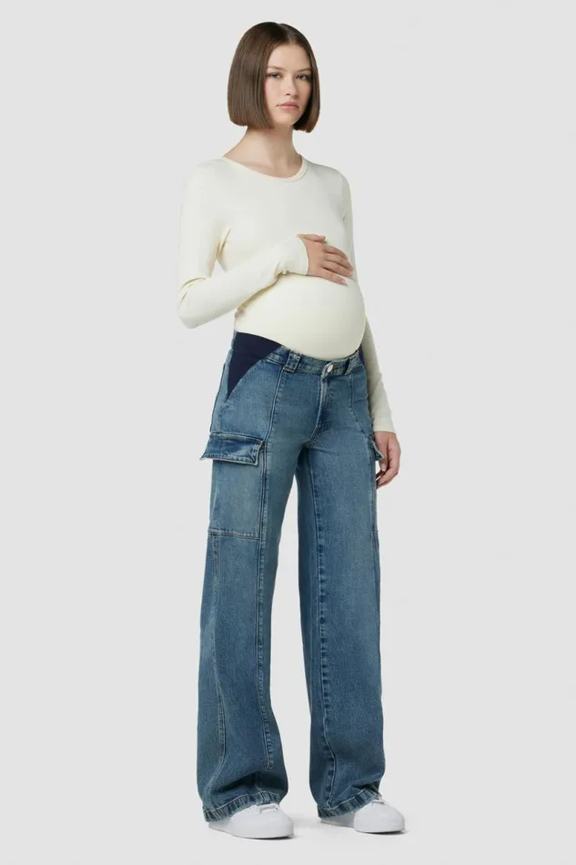 Cargo Women Hudson Jeans Utility Wide Leg Cargo Maternity Pant Deep Indigo Cargo Women Hudson Jeans Utility Wide Leg Cargo Maternity Pant Deep Indigo