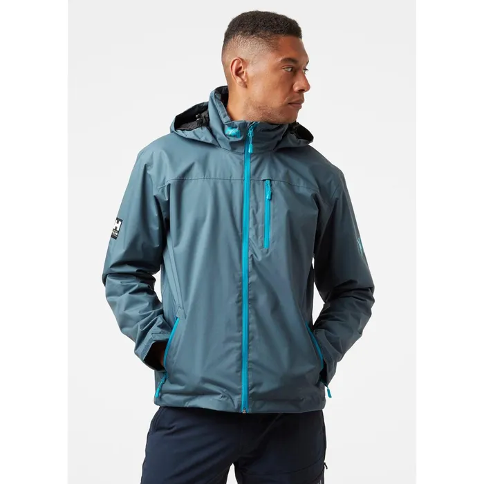 Casual Jackets Men Helly Hansen CREW HOODED MIDLAYER JACKET 635 Orion Blue