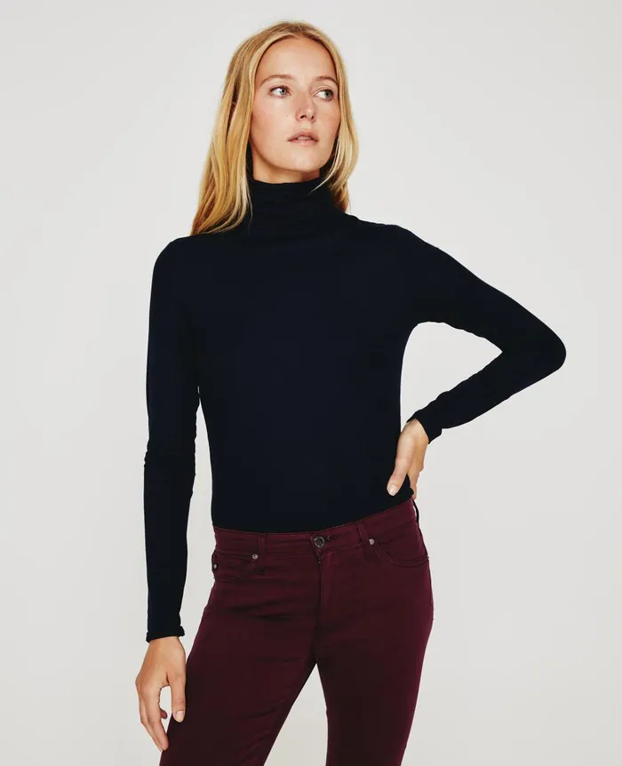 Chels Turtleneck Deep Trenches Women AG Jeans Tops and Shirts Chels Turtleneck Deep Trenches Women AG Jeans Tops and Shirts