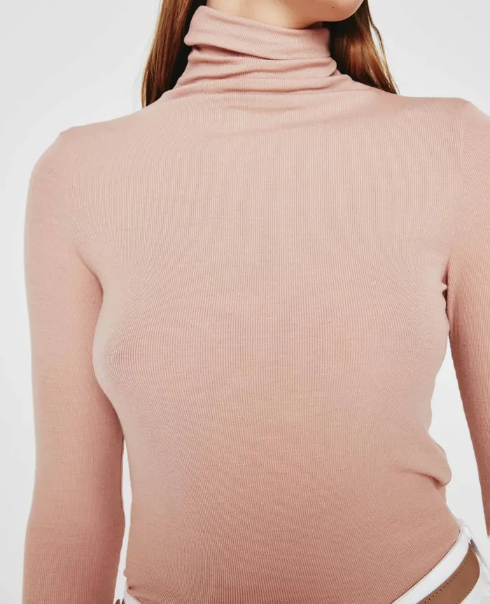 Chels Turtleneck Rose Cloud Women AG Jeans Tops and Shirts Chels Turtleneck Rose Cloud Women AG Jeans Tops and Shirts