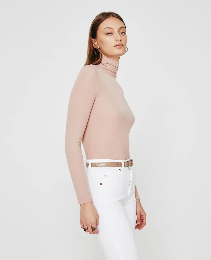 Chels Turtleneck Rose Cloud Women AG Jeans Tops and Shirts Chels Turtleneck Rose Cloud Women AG Jeans Tops and Shirts