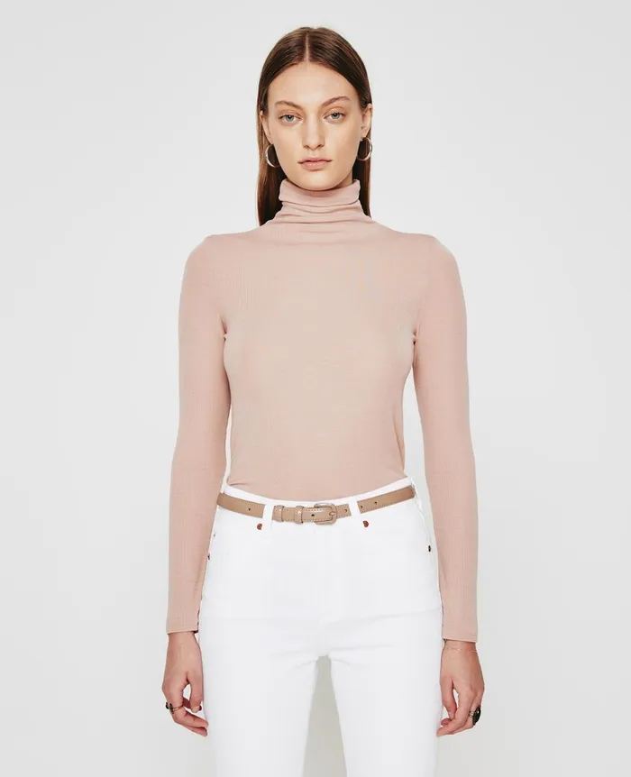 Chels Turtleneck Rose Cloud Women AG Jeans Tops and Shirts Chels Turtleneck Rose Cloud Women AG Jeans Tops and Shirts