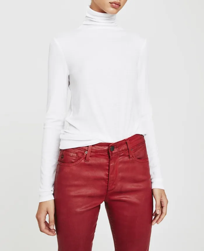 Chels Turtleneck True White Women AG Jeans Tops and Shirts