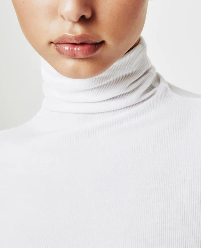 Chels Turtleneck True White Women AG Jeans Tops and Shirts Chels Turtleneck True White Women AG Jeans Tops and Shirts