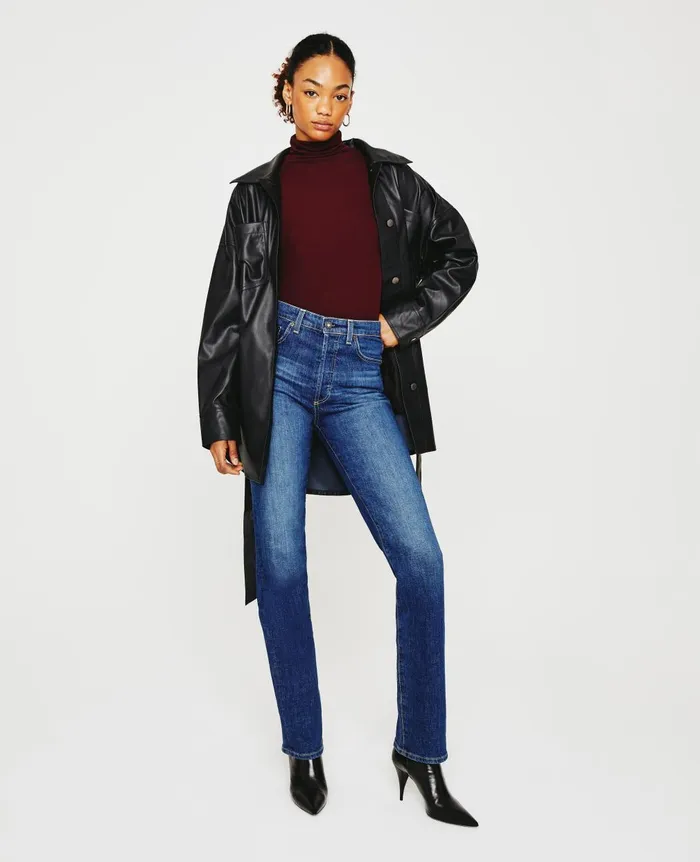 Chels Turtleneck Wine Bloom Women AG Jeans Tops and Shirts Chels Turtleneck Wine Bloom Women AG Jeans Tops and Shirts