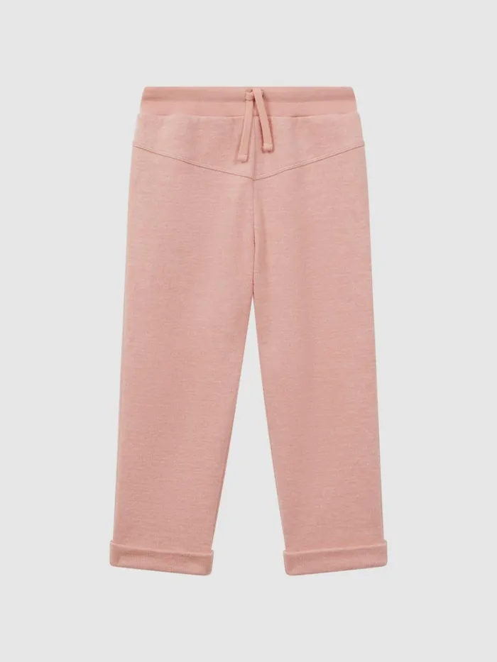 Children Reiss CoOrds Valencia Cotton Blend Drawstring Joggers Apricot