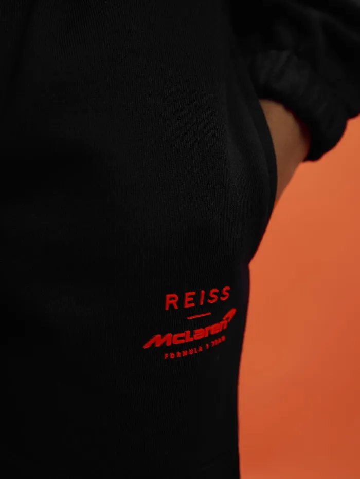 Children Reiss Reiss X Mclaren F1 Team F1 Cotton Drawstring Shorts Black