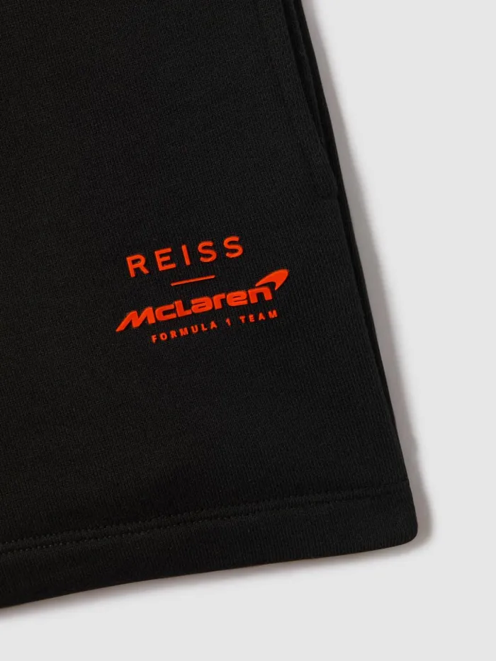 Children Reiss Reiss X Mclaren F1 Team F1 Cotton Drawstring Shorts Black