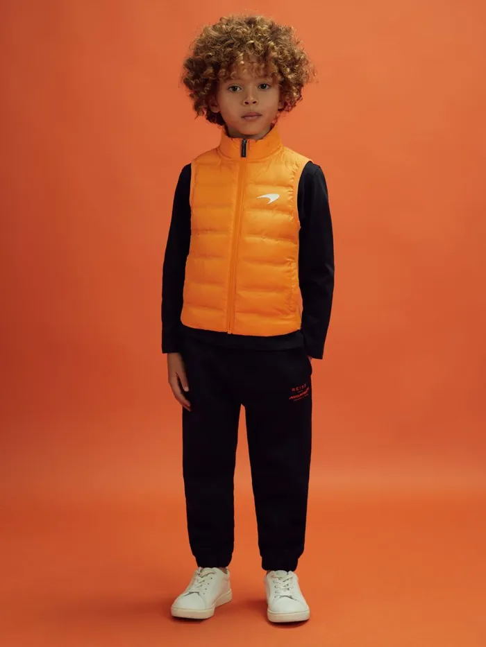 Children Reiss Reiss X Mclaren F1 Team F1 Hybrid Quilt And Knit Gilet Papaya