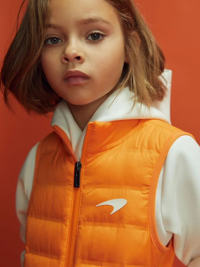 Children Reiss Reiss X Mclaren F1 Team F1 Hybrid Quilt And Knit Gilet Papaya