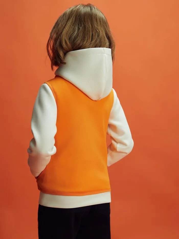 Children Reiss Reiss X Mclaren F1 Team F1 Hybrid Quilt And Knit Gilet Papaya