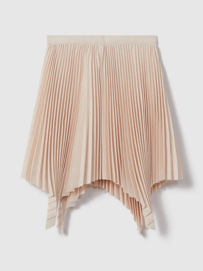 Children Reiss Skirts and Shorts Azalea Pleated Asymmetric Skirt Pink