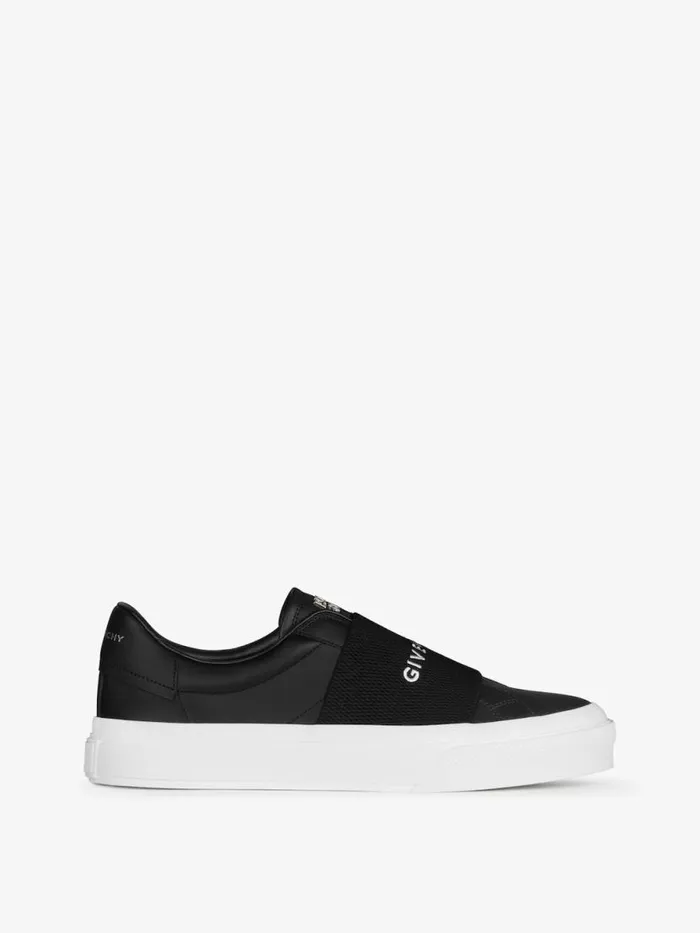City Sport Sneakers In Leather With Strap Black Men Givenchy Sneakers