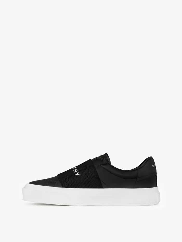 City Sport Sneakers In Leather With Strap Black Men Givenchy Sneakers
