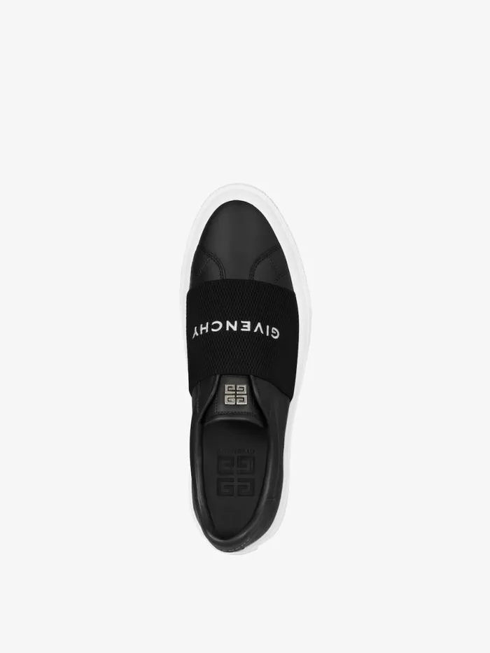City Sport Sneakers In Leather With Strap Black Men Givenchy Sneakers