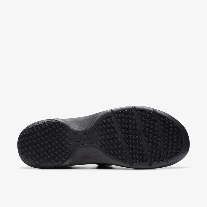 Clarks Pro Gem Black Leather Women Clarks Clogs and Mules