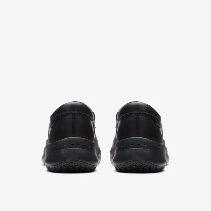 Clarks Pro Gem Black Leather Women Clarks Clogs and Mules