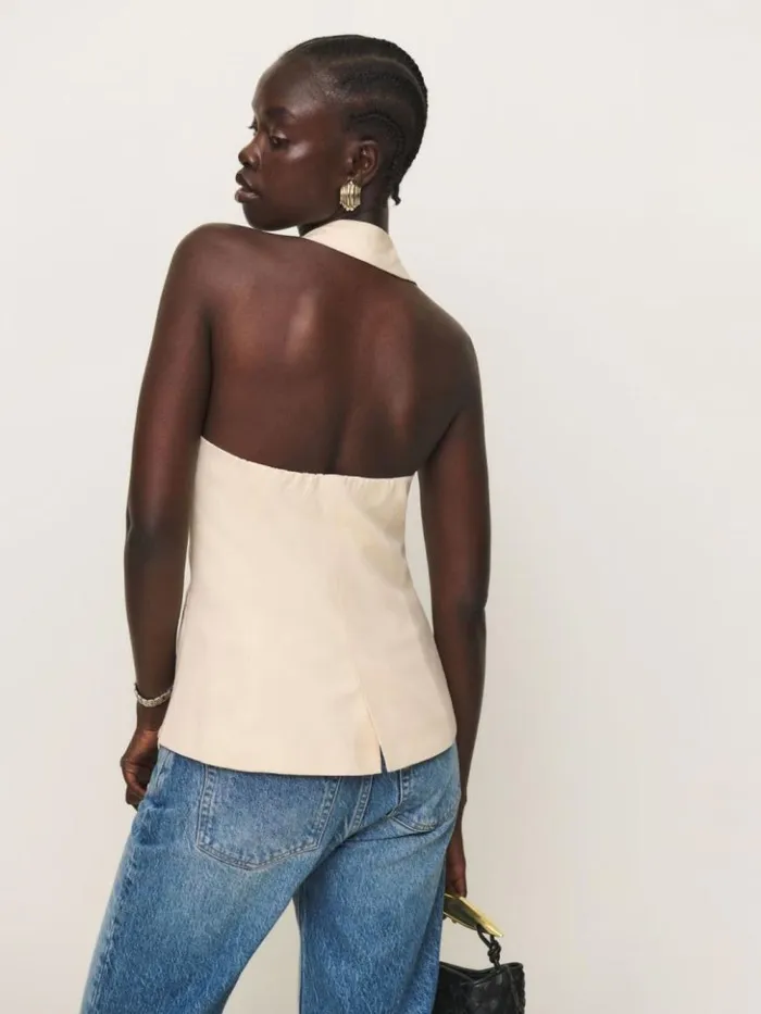 Clothing The Reformation Alistair Vest Sugar