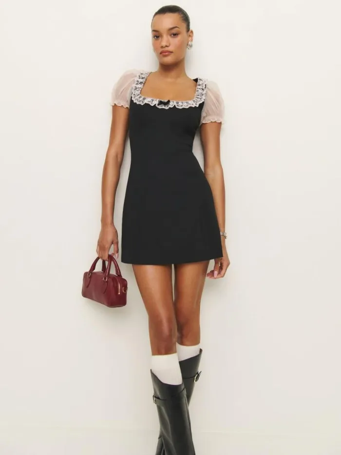 Clothing The Reformation Bunny Dress Black
