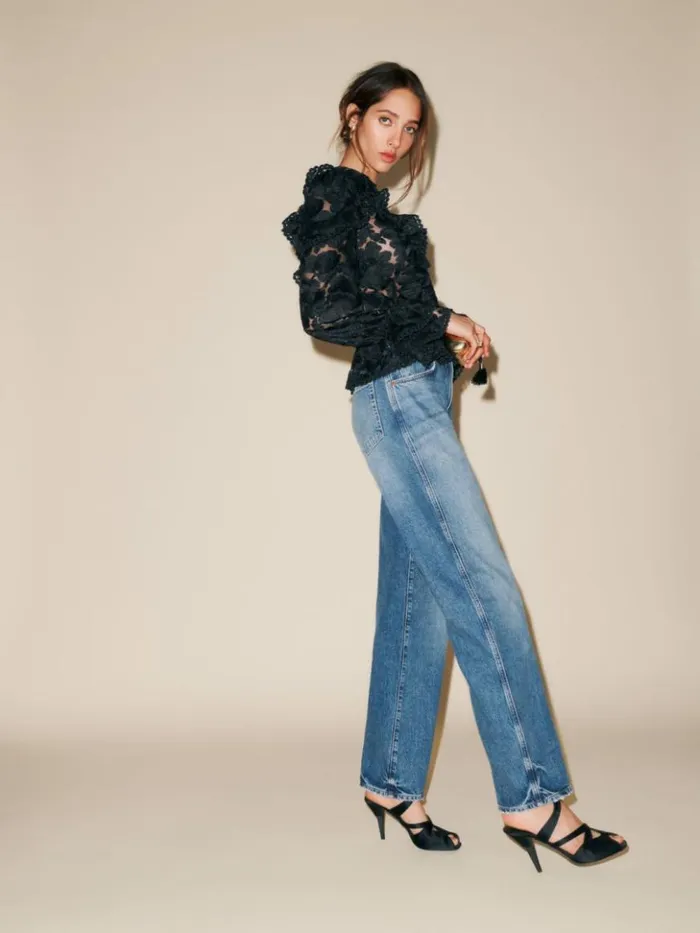 Clothing The Reformation Carlisle Top Black