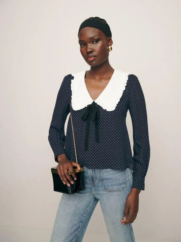Clothing The Reformation Edalene Top Button