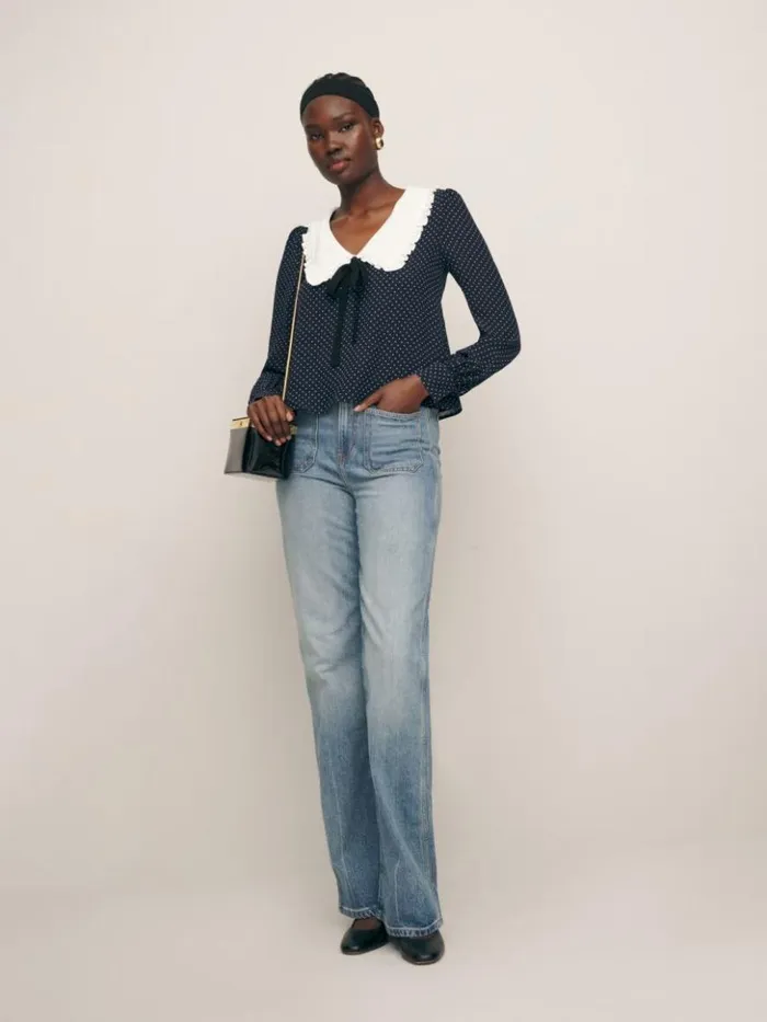 Clothing The Reformation Edalene Top Button