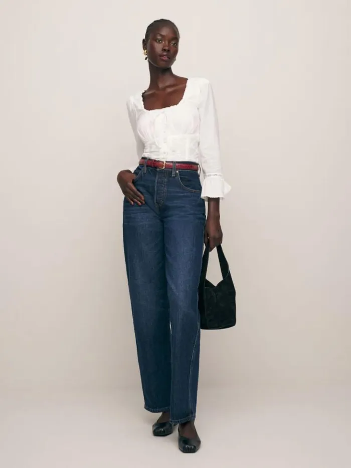 Clothing The Reformation Heidi Top White