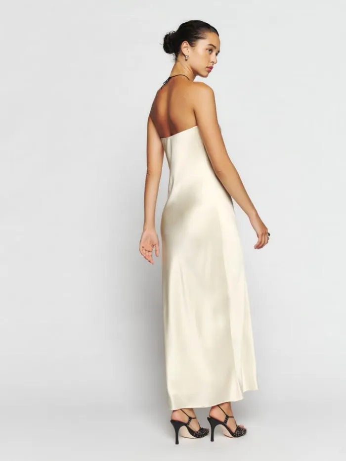 Clothing The Reformation Joana Silk Dress Fior Di Latte